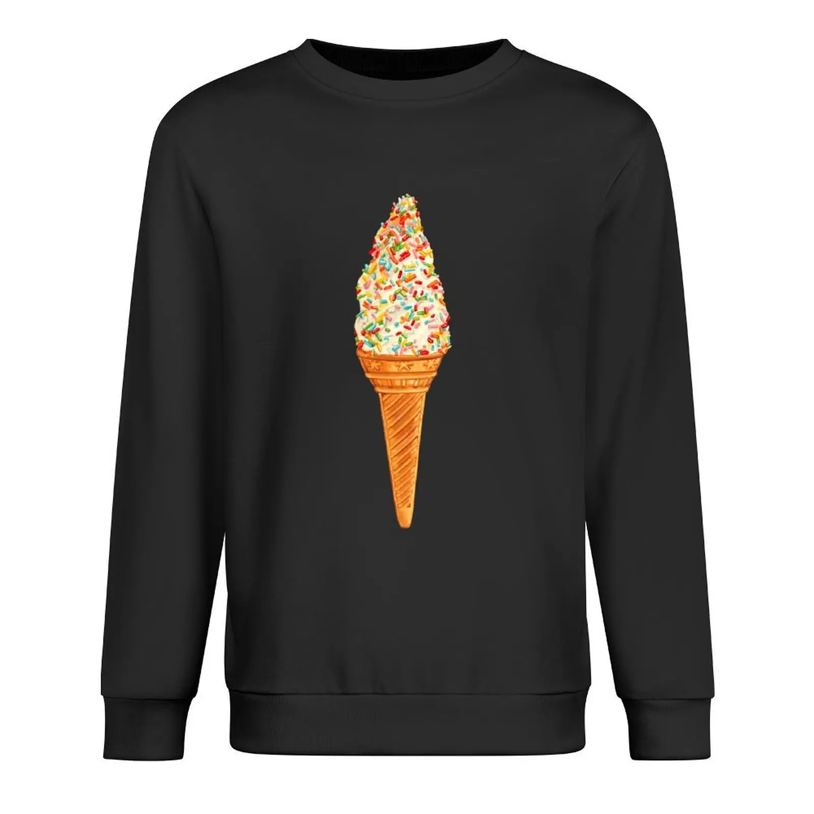 

Sprinkle Ice Cream Pattern - Red Pullover men's clothing men's autumn clothes tracksuit clothes for men aesthetic sweatshirts