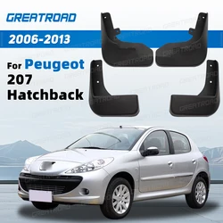 For  Peugeot 207 hatchback 2006 2007 2008 2009 2010 2011 2012 2013  Mudguard Mud Flaps Guard Splash Flap  Fender Car Accessorie