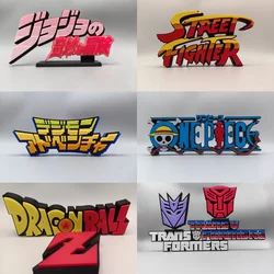 3D Printing Logo Kamen Rider One Piece Digimon Adventure Animation Ornament Three-Dimensional Font Standing Sign Ornament