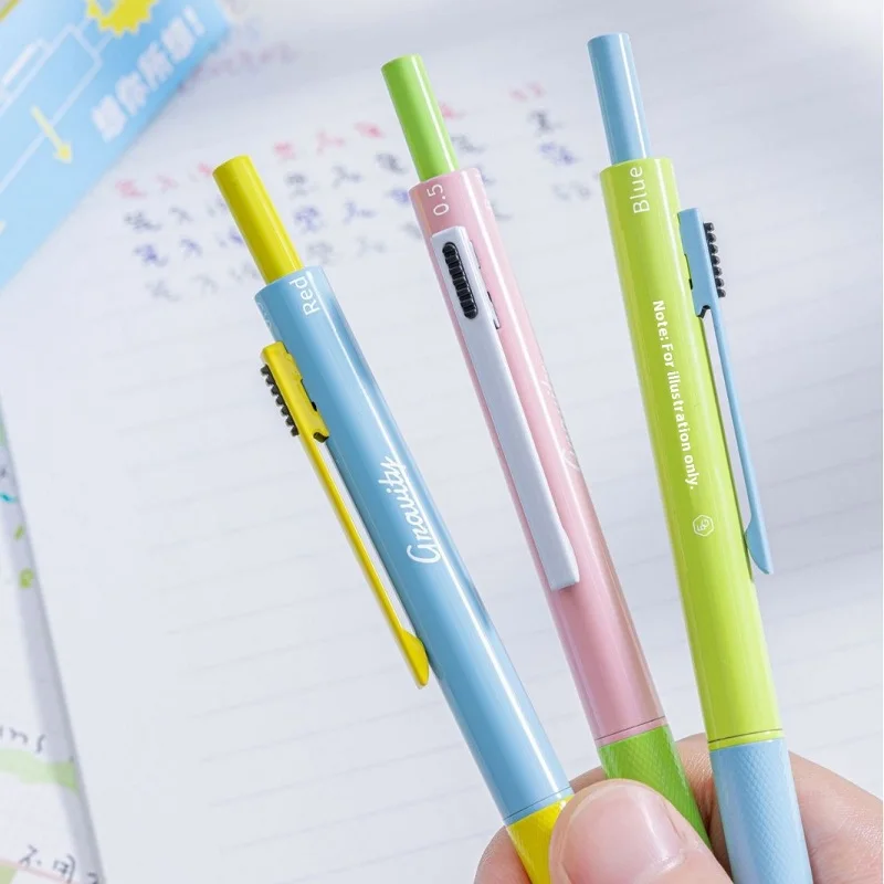 Gravity-sensitive Pen Four Color Gel Pen for Students To Take Notes Black Tech Four In One Multifunctional Color Ballpoint Pens