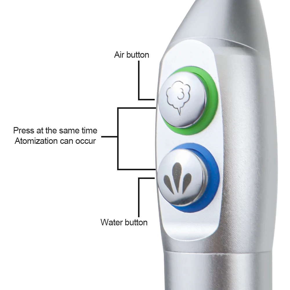 Trójdrożna trójdrożna strzykawka z pistolet do rozpylania wody powietrza do zębów + 1 rozpylacze rurki do laboratorium dentystyczne dostępne