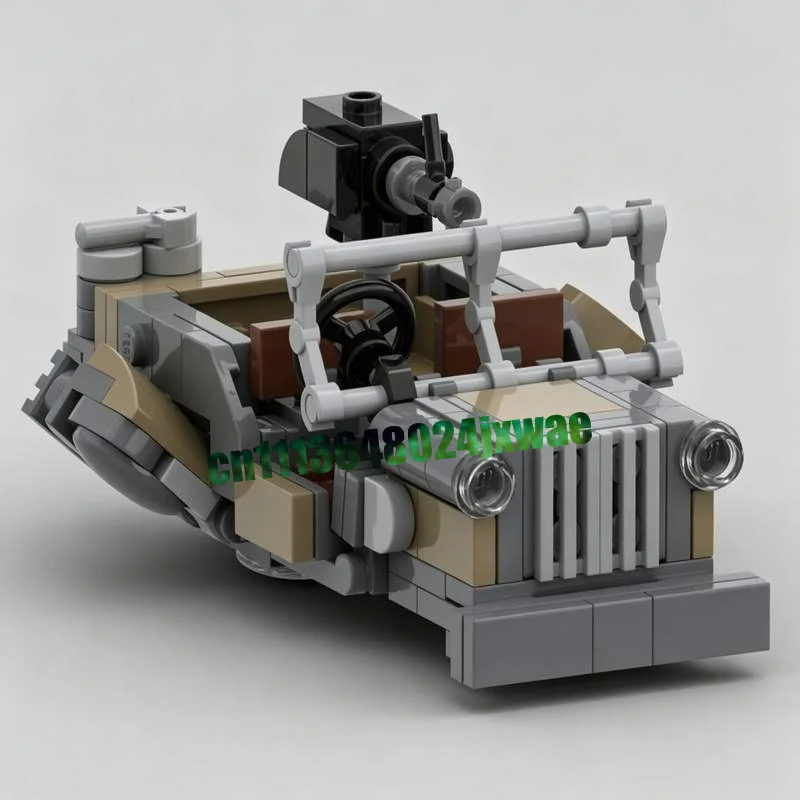 154PCS Sci Fi Speeder Vehicle Model Custom Puzzle DIY Creative Assembly Building Blocks Educational Toy Collection Popular Gift