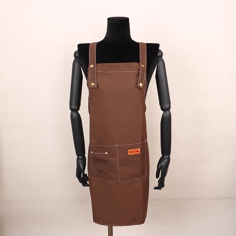 Fashion Apron Workwear Men\'s Canvas Apron Restaurant Cowboy Work Cowboy Waist Oil Resistant Apron