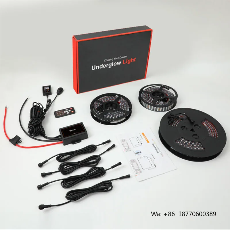 New Trends Triple Row Color Chasing Under Glow RGBIC Underbody LED Car Chasing Underglow Light Kit for Car Truck Offroad