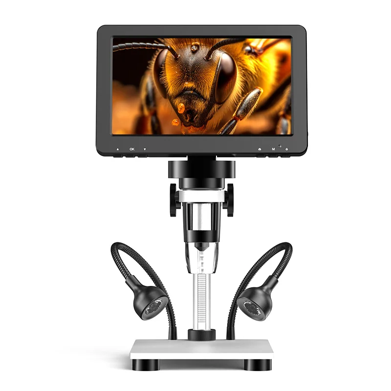 12MP HD 7 Inch Display 1200X Digital Microscope Industrial Magnifier