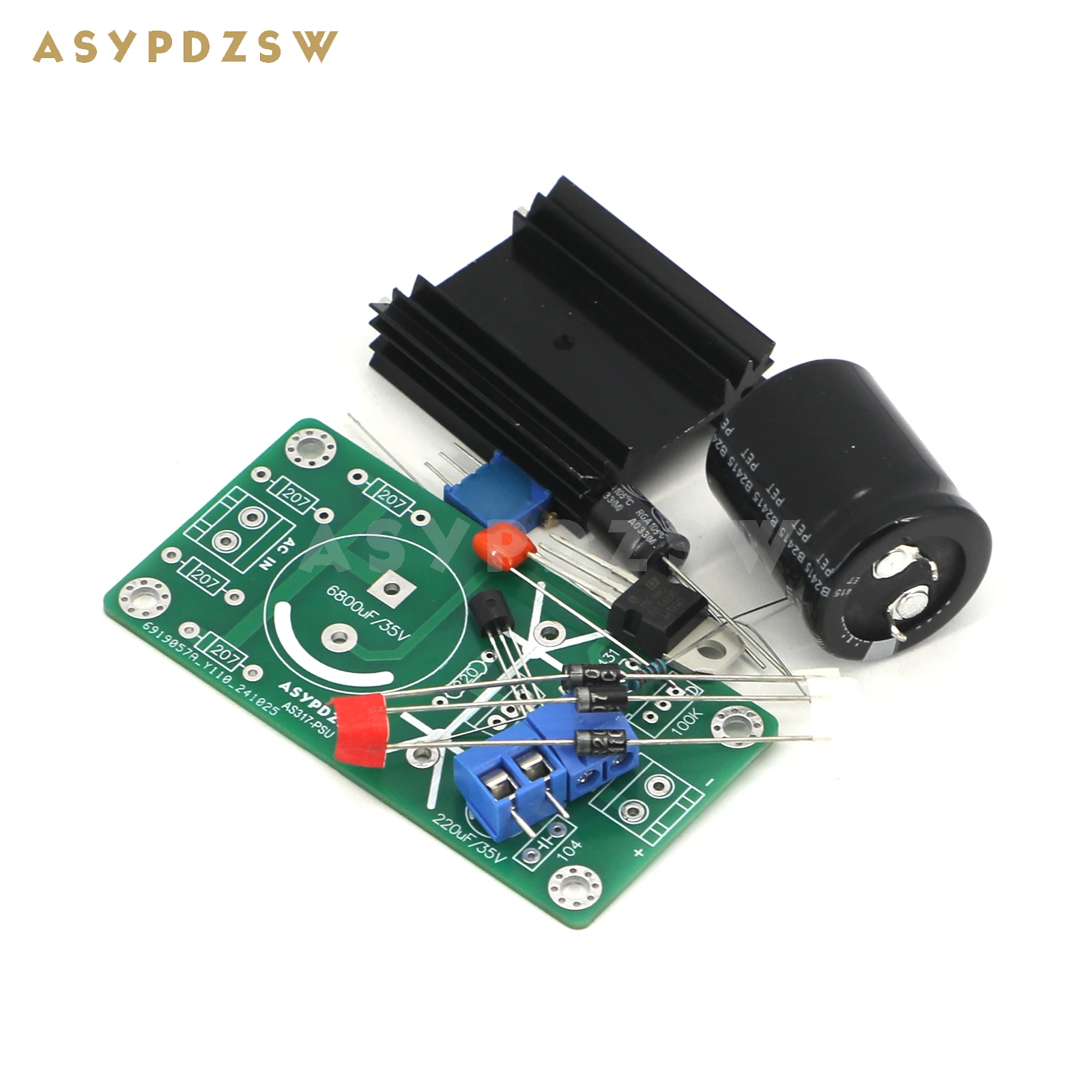 ASYPDZSW AS317 MINI LM317+TL431 high precision linear regulated power supply DIY Kit/Finished board 3.3--25V Adjustable