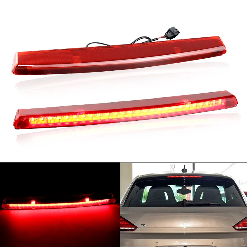 

Red/Black LED Rear Additional High Brake Light For Vw Scirocco Golf Mk5/GTI/R32 Polo Mk4 Tail Third Stop Warning Reflector Lamp