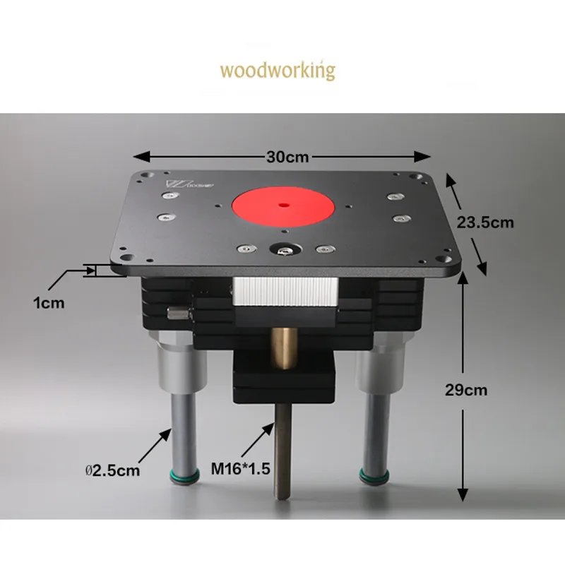 Wnew Woodworking Heavy Duty Router Lift with Aluminium Router Table Insert Plate Woodworking Tools