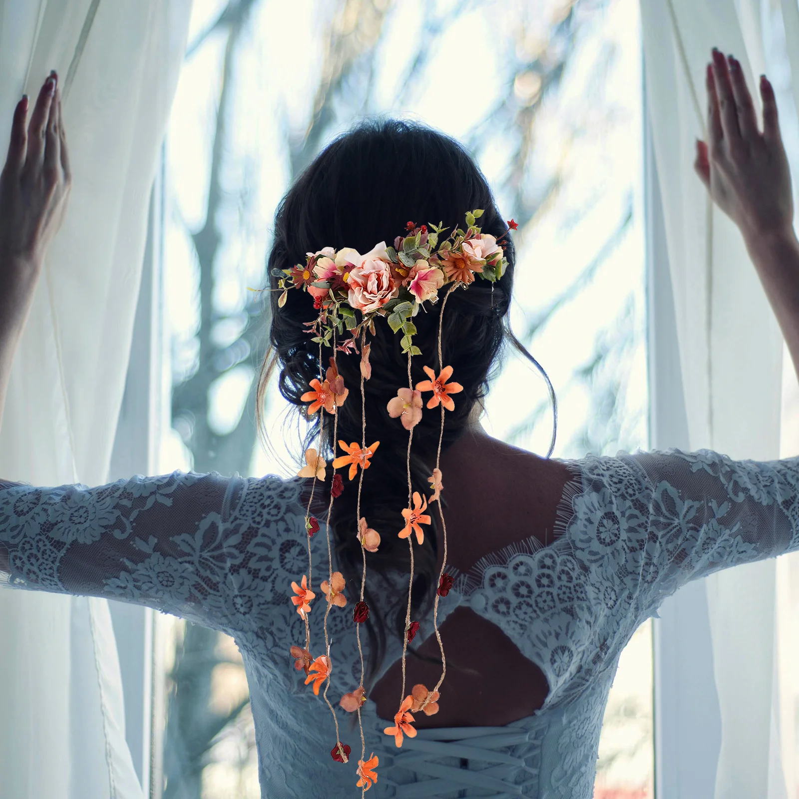 

1 комплект, венок из искусственных цветов, повязка на голову, заколки для волос, свадебные аксессуары для волос, фотосессия подружек невесты, пляжный отдых