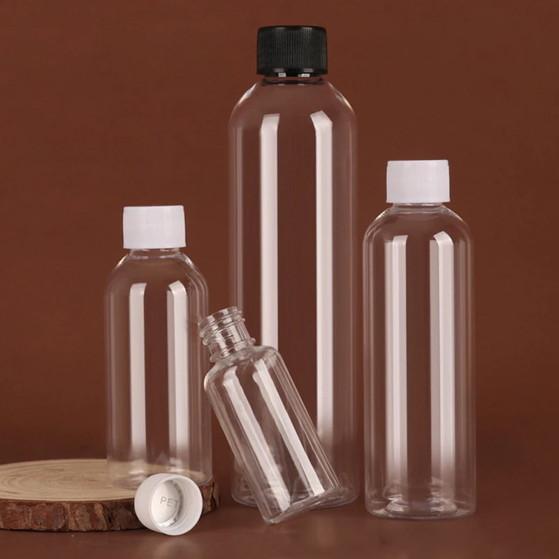 50Pcs/Lots 3ML-1000ML Choosable Empty Clear Plastic Travel Size Containers Bottles With Lids For Toiletries,Shampoo,Conditioner