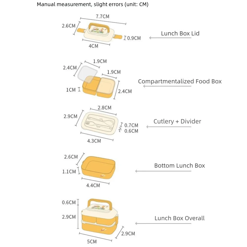 Cute 1/6 1/12 Scale Doll Picnic Box Multicolor Plastic Doll Accessories Cartoon Pattern Dollhouse Lunch Box Dollhouse