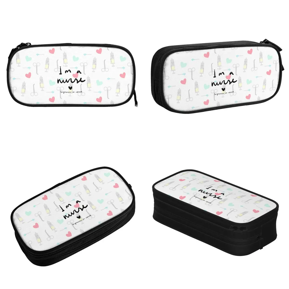 I am a Nurse Pencil Case Fun Enfermera En Apuros Doctor Pen Box Bags Kids Large Storage School Supplies Cosmetic Pencilcases