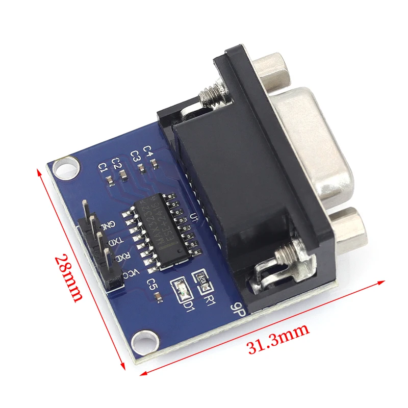 MAX3232 RS232-TTL Level Conversion Module, DB9 Serial Connector Board Replace MAX232 for Arduino
