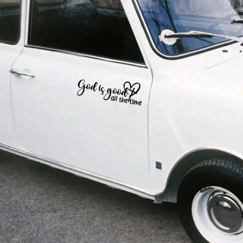 "God is always good" car sticker - Christian-themed Bible verse car sticker, inspirational religious car window sticker - view 4