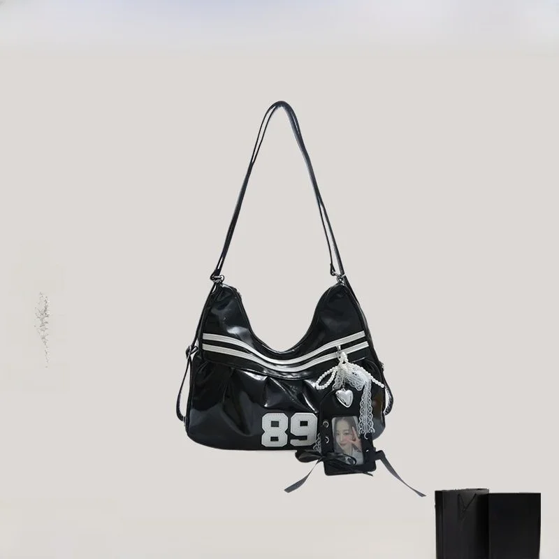 

GUMUNI2026 Large Capacity Fashionable Commuter Dual Shoulder Backpack Single Shoulder Tote Bag Street Cool Style Soft Handbag