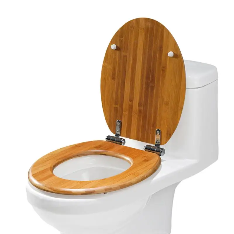 

Wood Toilet Seat Elongated Slow Close Elongated Toilet Seat Soft Close Toilet Seat Bumper Anti-pinch Stainless Steel Hinges