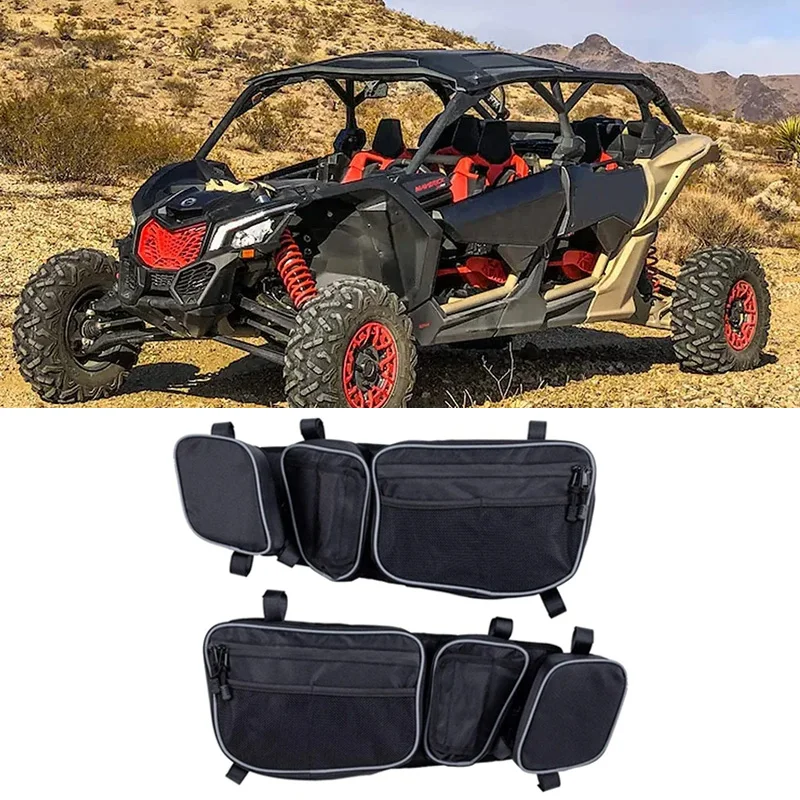 

UTV Side Storage Bag Passengerand Driver Side Door Bags Knee Pad For Can Am Maverick X3 Max R RR XMR XDS Turbo DPS 4x4 2017+