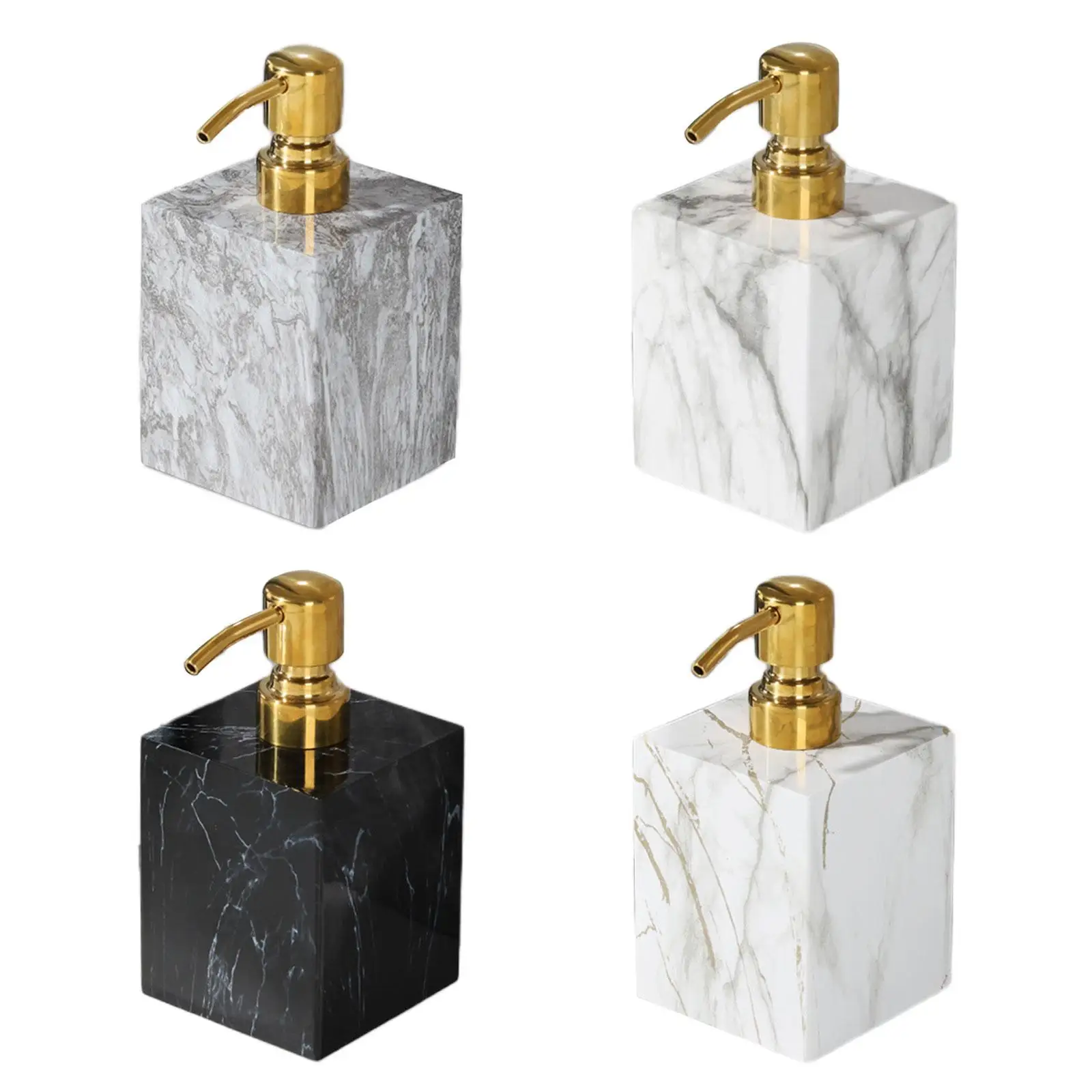 Marble Texture Soap Dispenser Hand Soap Liquid Dispenser for Countertop Home