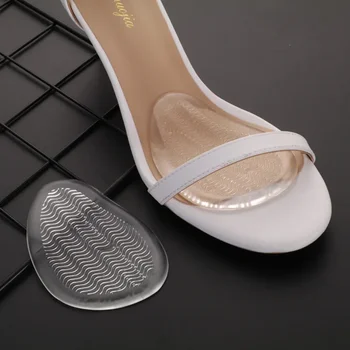 Semelles intérieures pour chaussures à talons hauts pour femmes, demi-coussin, réduit la douleur par Friction, coussinet en Silicone pour l'avant-pied, coussinets de soins antidérapants pour les pieds