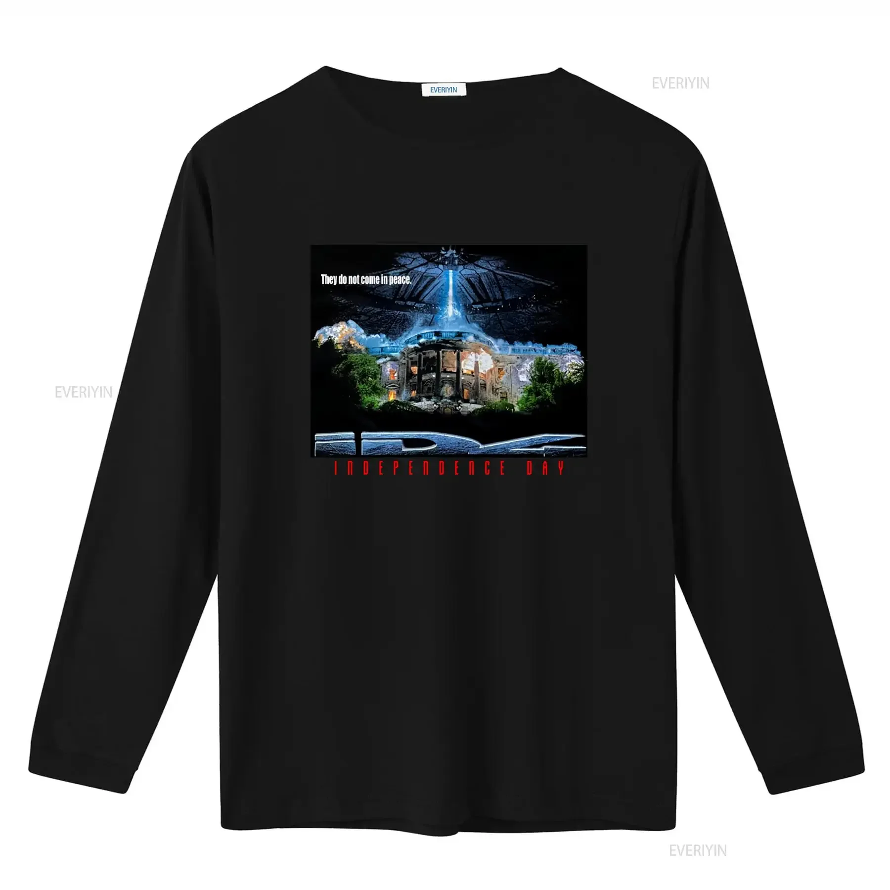 90s Independence Day Alien Sci Fi Movie White House Attack T shirt vintage Washed Slightly Stretched graphic Breathable Casual