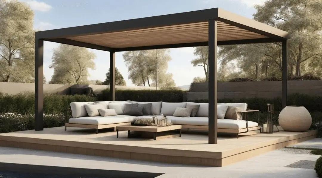 

Best Seller Outdoor Electric Waterproof Arches with Remote Control Rainproof Bioclimatic Louvered Aluminum Bioclimate Pergola