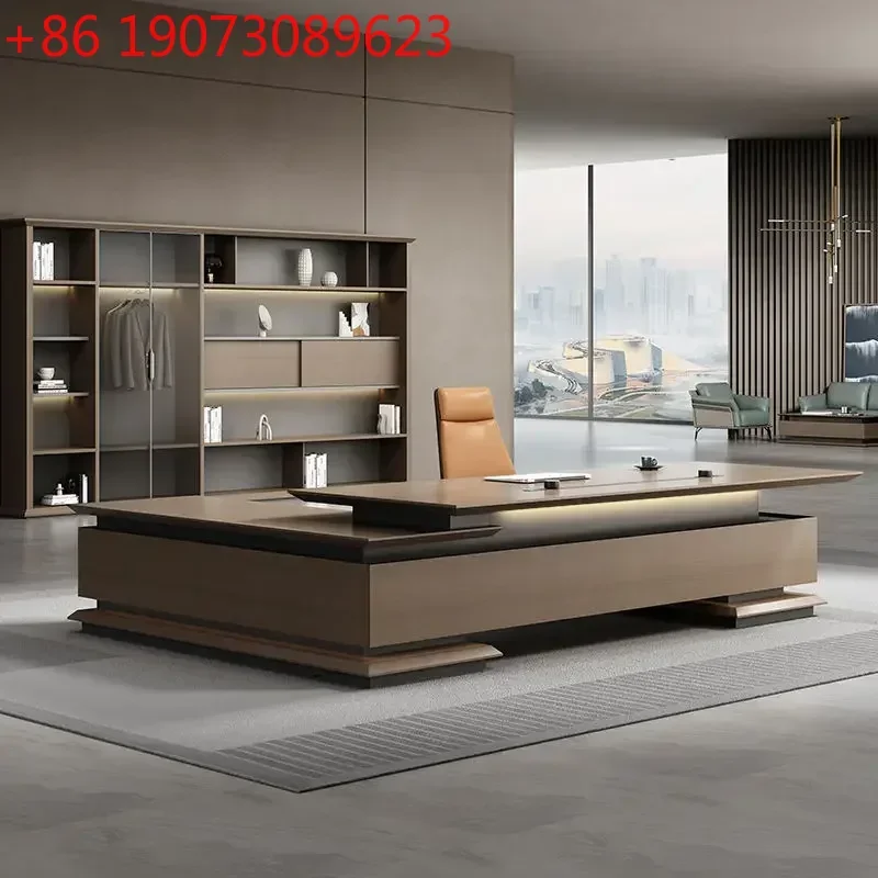 

Современные столы для офисов, стол Big Boss, деревянный дизайн режиссерского стола, меламиновый стол Boss и шкаф