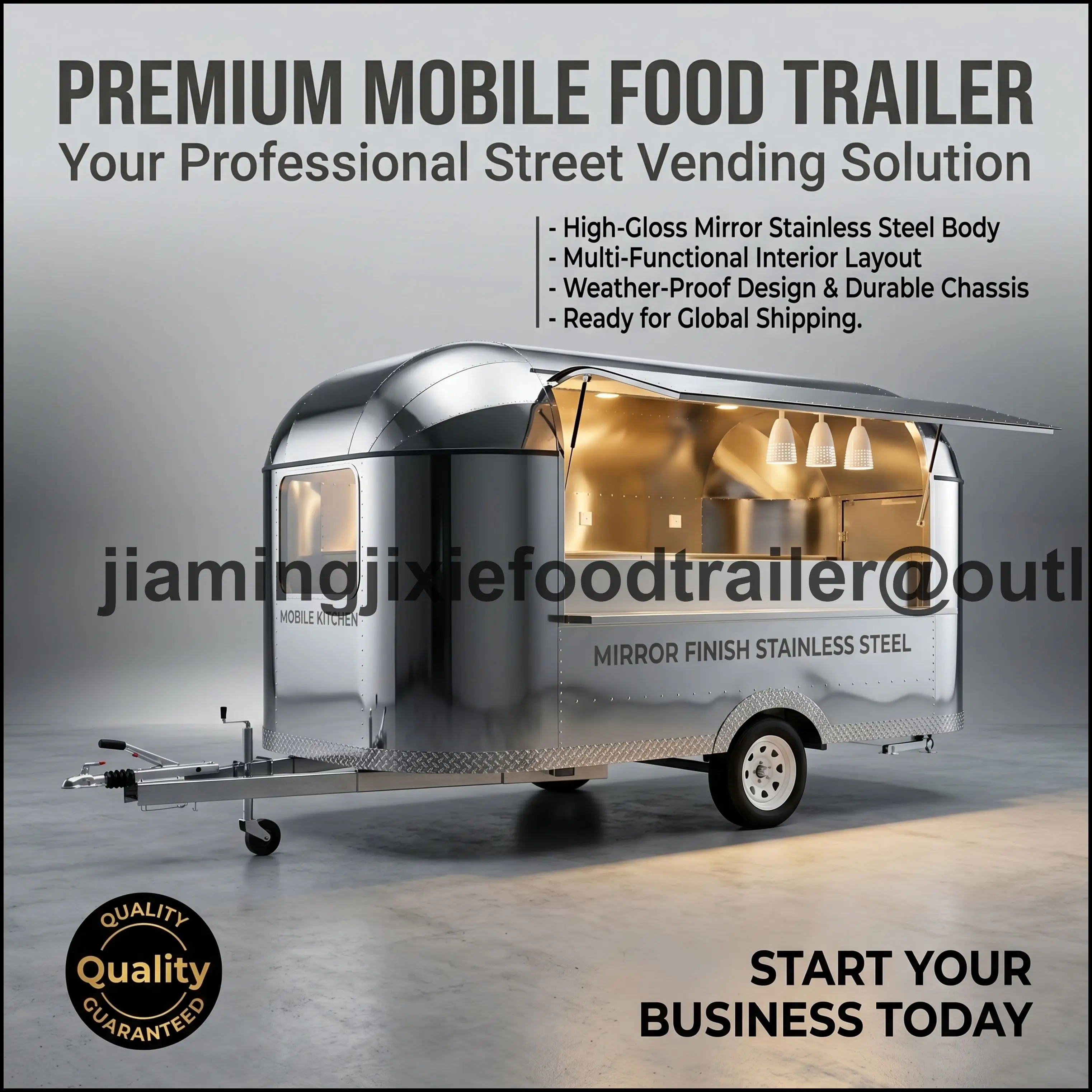 

Custom Mobile Mobile Fast Food Truck Trailers Fully Equipped Coffee Ice Cream Food Cart Food Truck With Kitchen