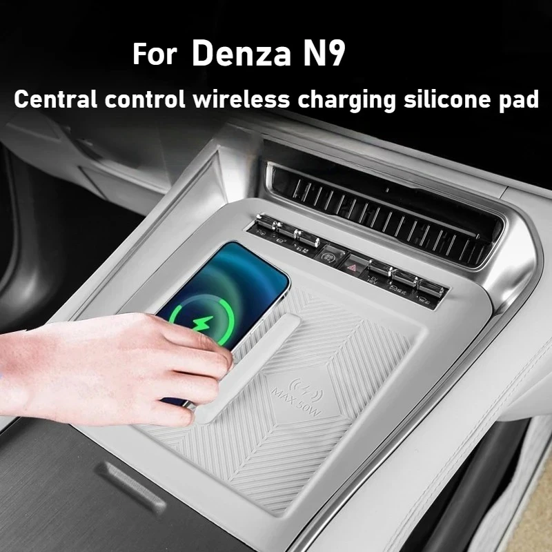 

For DENZA N9 2025 2026 Ccentral Control Gear Panel Silicone Pad Wireless Charging Cup Interior Modification Accessories