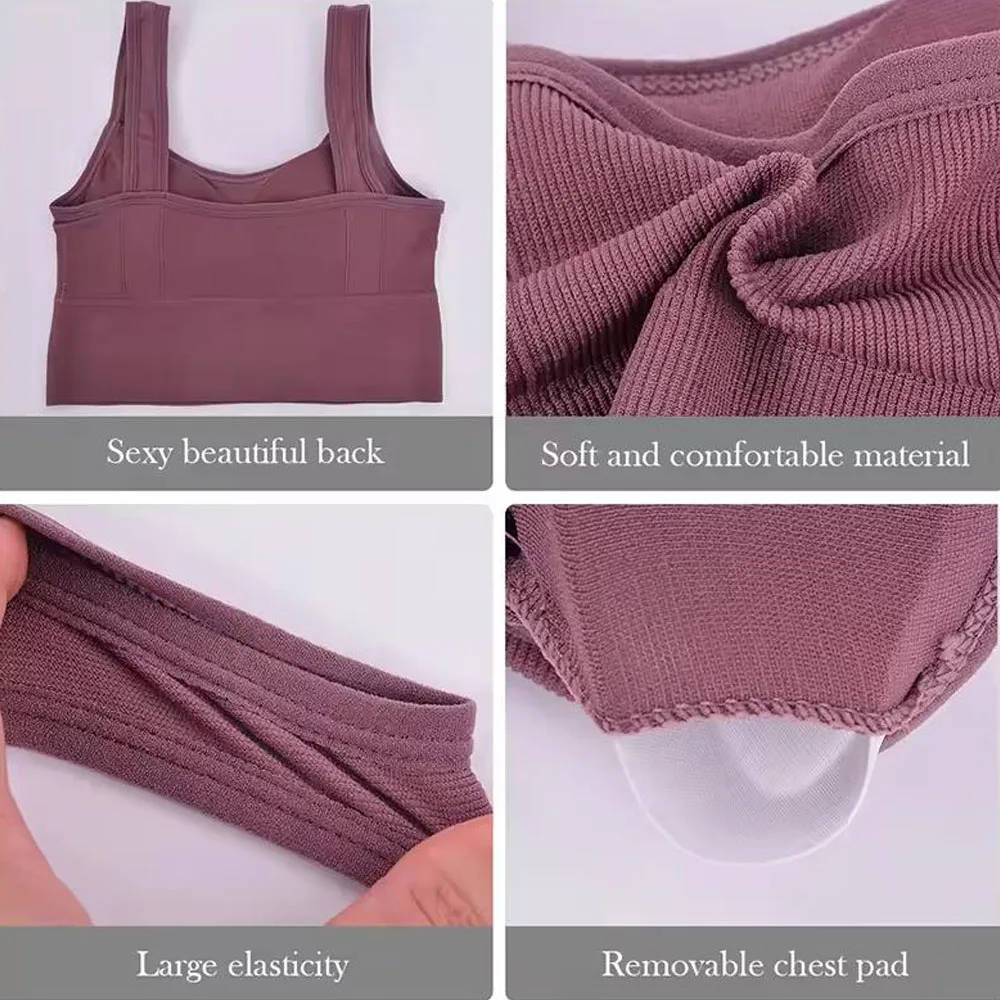 1PCBreathable Sports Bra Anti-Sweat Fitness Top Women Seamless Yoga Bra Shockproof Crop Top Push Up Sport Bra Gym Workout Top