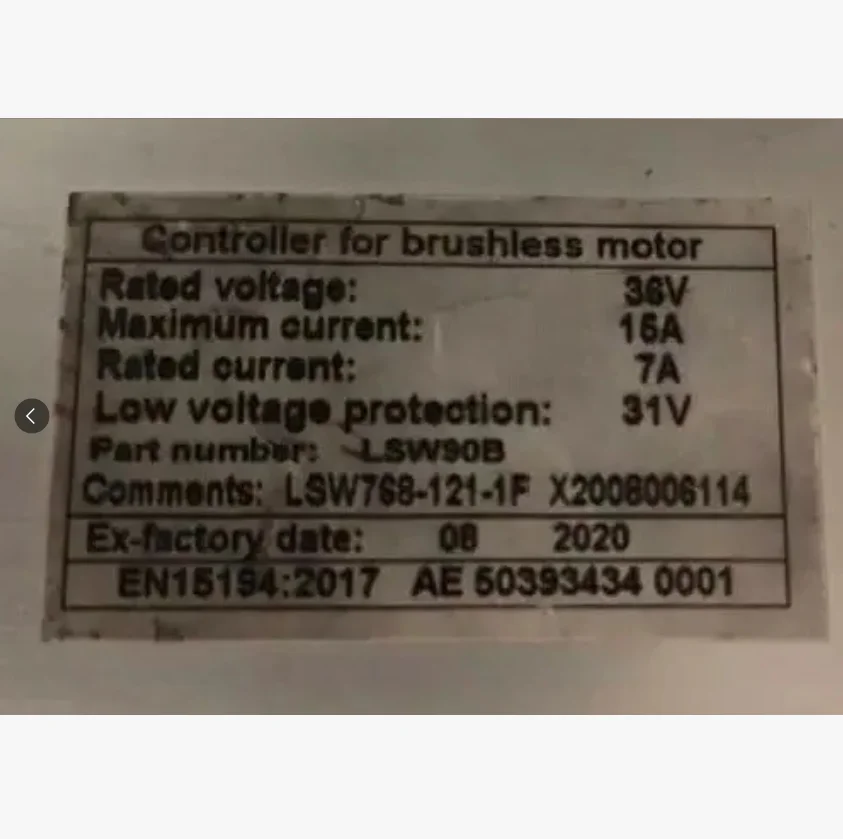 

LSW768-121-1F 36V 16A Controller For Brushless Motor Electric Bike EBIKE BAFANG KITS Accessories controller