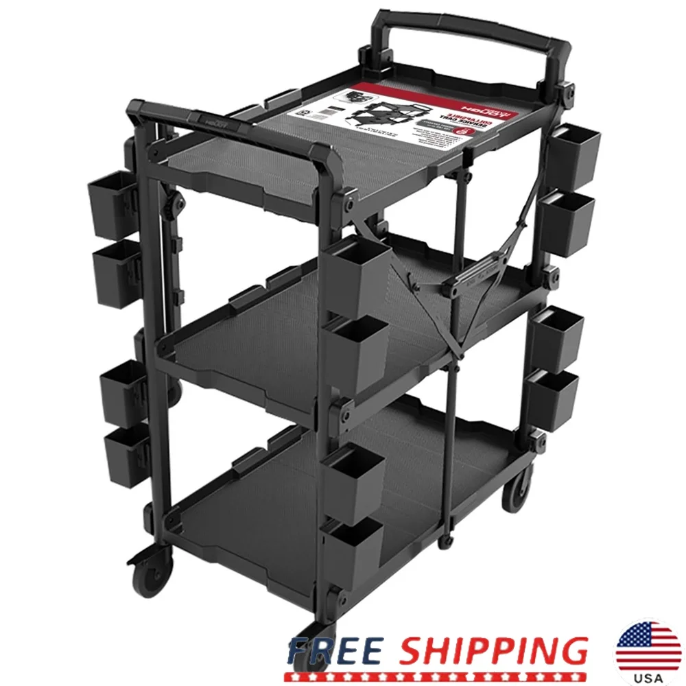 

Легкая складная складная универсальная тележка Резиновые поворотные колеса Эргономичный дизайн Вместимость 150 фунтов Экономия места Легкое хранение