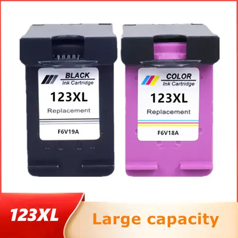 Compatible for HP 123 XL Replacement Ink Cartridge for HP123 123XL for Deskjet 1110 2130 2132 2133 2134 3630 3632 3637 3638
