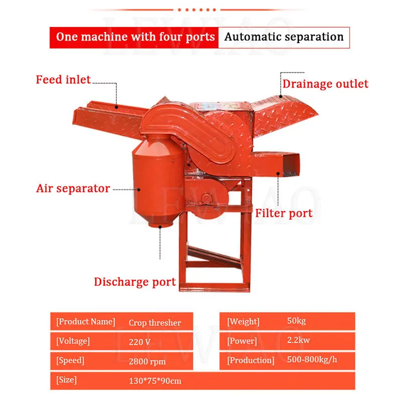 High Quality Soybean Rice Wheat Multi-Function Quinoa Crop Thresher Machine