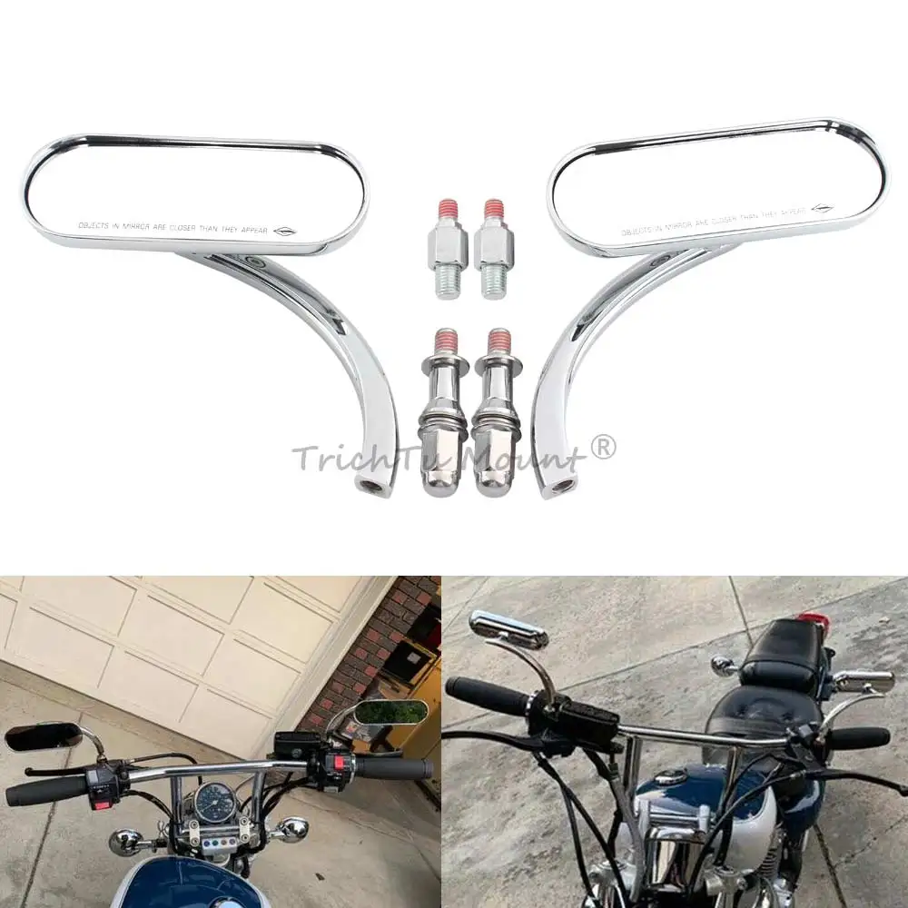 M8/M10 Motorcycle Rearview Mirror Side Handlebar Mirrors Aluminum For Harley Touring Kawasaki Vulcan Suzuki Honda Victory Indian