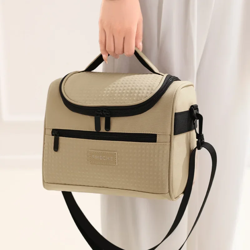 Large Capacity Thermal Insulation Lunch Bag Food Storage Picnic Bags Tote Portable School Cooler Box Bags with Shoulder Strap