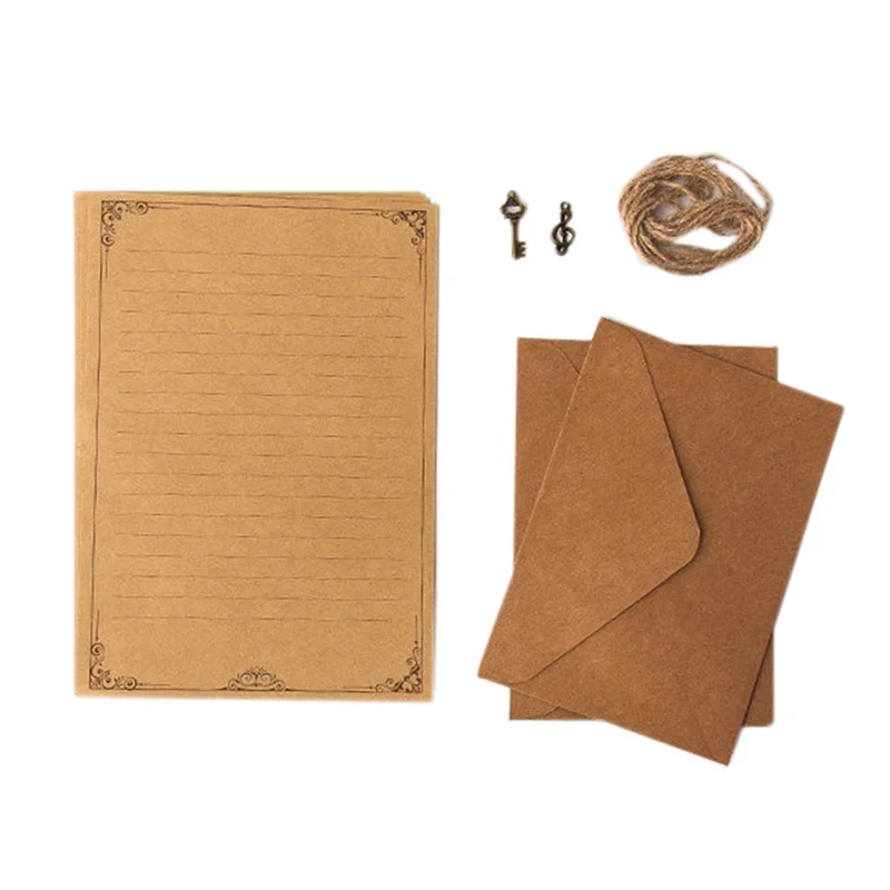 

48 Pcs Vintage Kraft Paper Writing Paper European Style Paper For Letter Writing Letter Paper Stationery, Number 3