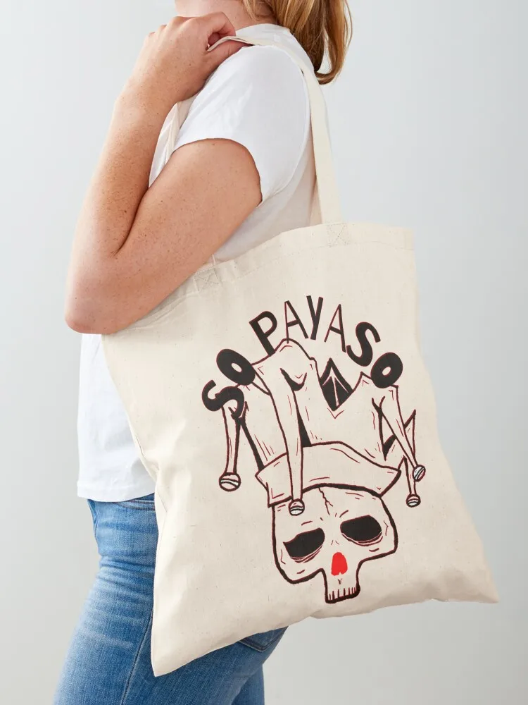 

Songs in Spanish: So Payaso!. Black version. Tote Bag custom fabric bag university shopper bag Gift