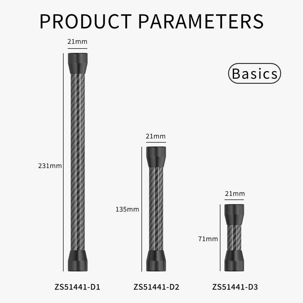 Leichter Carbonfaser-Selfie-Stick Verlängerungsstange 1/4 Zoll Schraube für DJI OSMO 360 Pocket4 für Insta360 X5 X4 für GoPro 13 Kamera – Detail 12