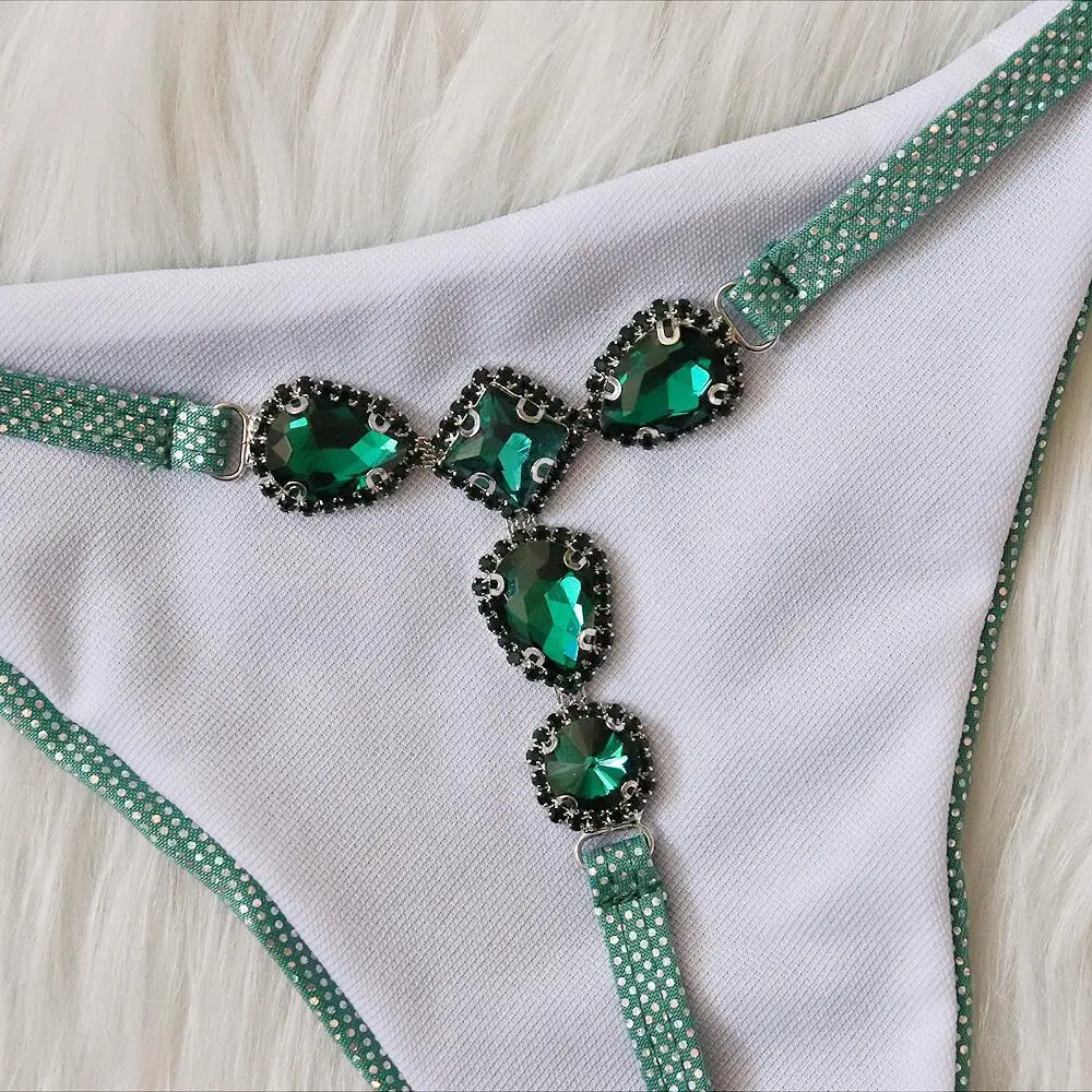 2023 Vintage Bathing Suit Silver Green Sexy Mini Bikini Swimwear for Women Halter Lacing Up Triangle Bikini Set Women\'s Swimsuit