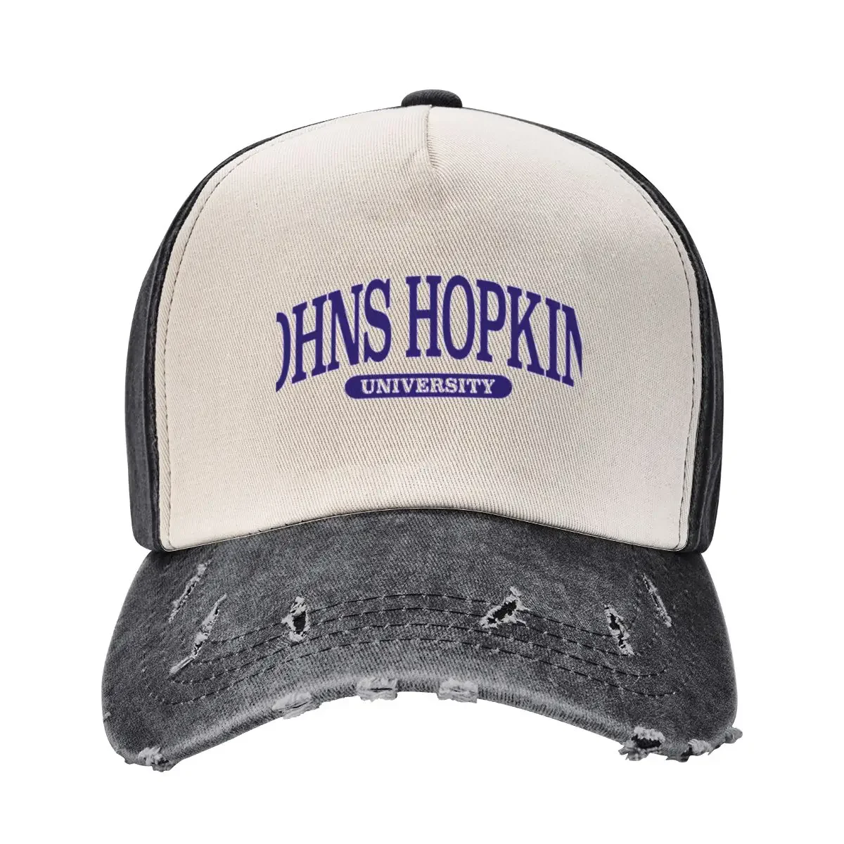 Johns Hopkins - Serif Font Curved Baseball Cap Dropshipping beach hat Hats For Men Women's