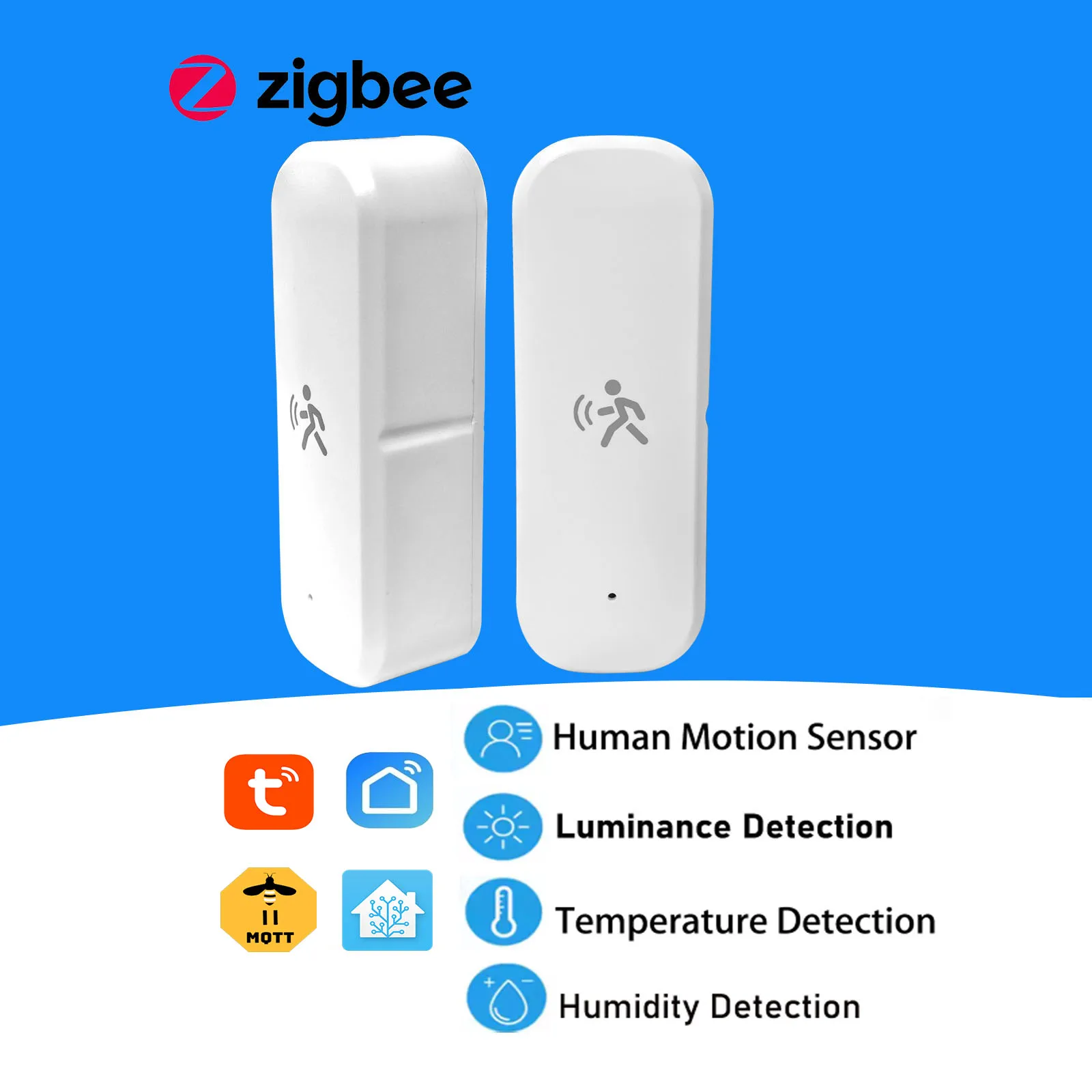 Tuya ZigBee 3.0 Human Motion Sensor 10G Mmwave Radar Temperature Humidity Sensor  Security Burglar Works With Home Assistant