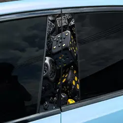 1PC Zabawne kości Naklejki samochodowe Auto Tattoo Naklejka na słupek B Wodoodporna kolumna środkowa Pokrywa dekoracyjna Zarysowania DIY Naklejka na słupek drzwi samochodowych