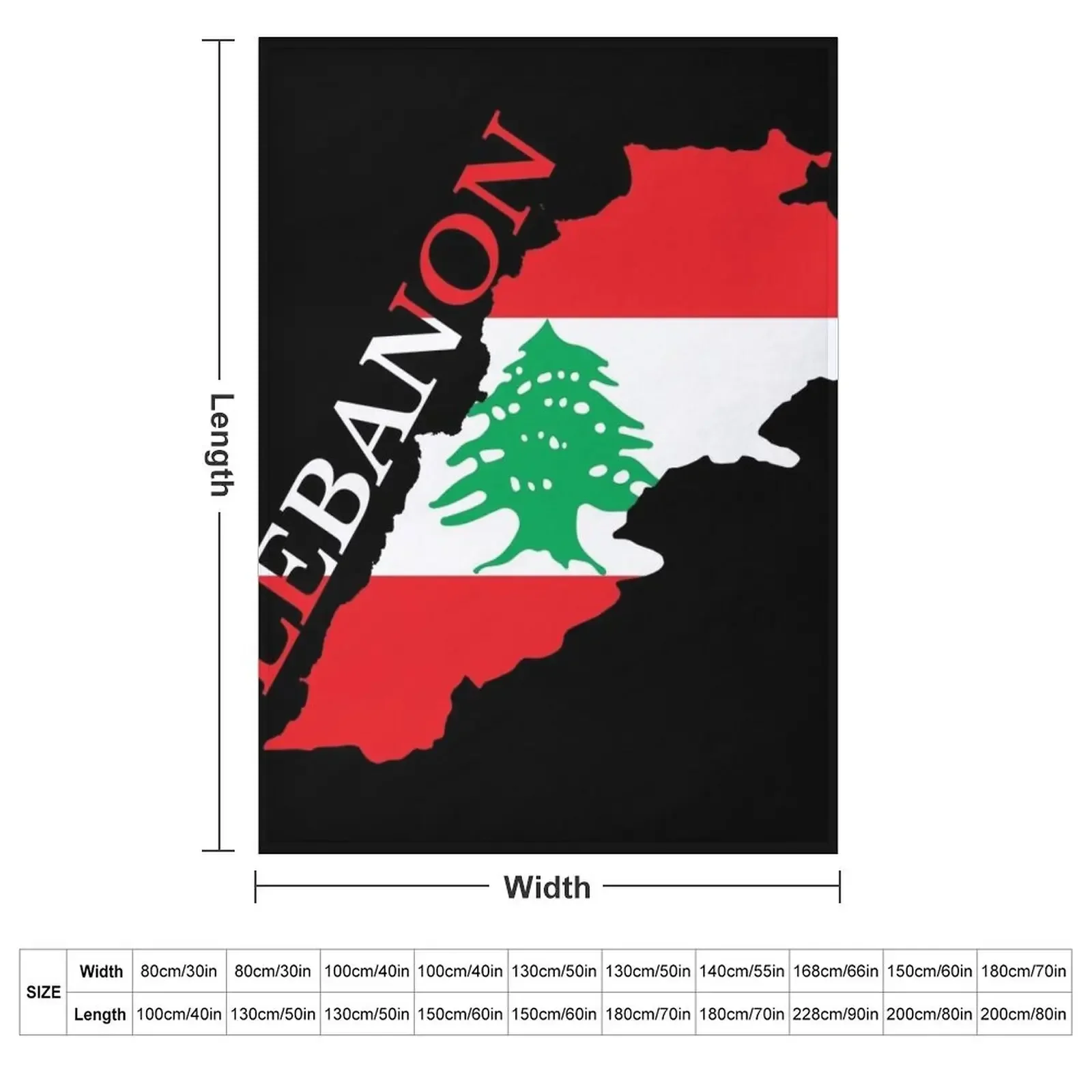 Lebanon Flag Map Throw Blanket Blankets For Bed Decorative Beds Luxury Thicken Winter beds manga Loose Blankets