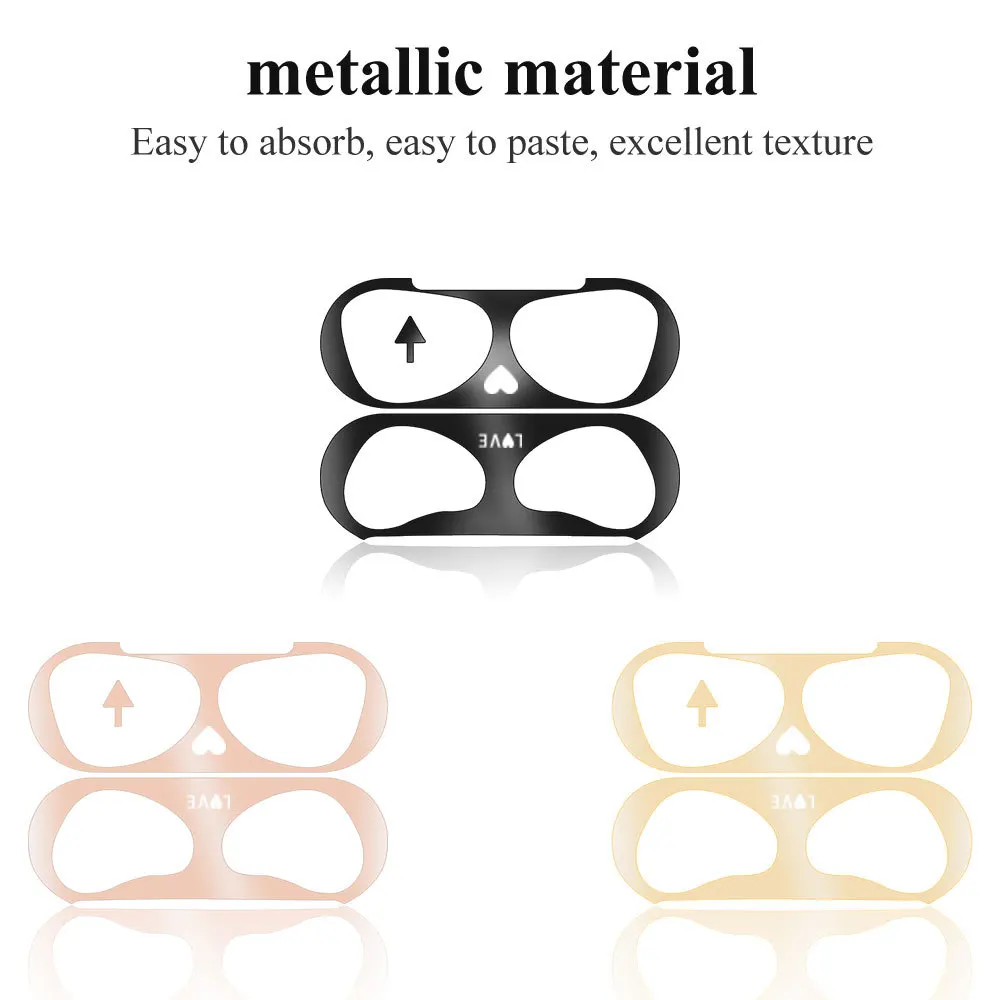 Dust Guard Metal Sticker Protection Film Dust-Proof Ultra Slim Inner Cover Pattern Case Anti-Scratches Cover for AirPods 3 Box