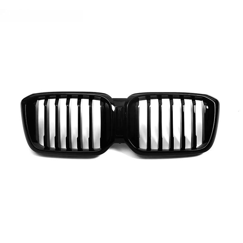 

For X3 G01 X4 G02 LCI 2022+ Car Front Bumper Kidney Grill Single Line Glossy Black Racing Grills Replacement Parts