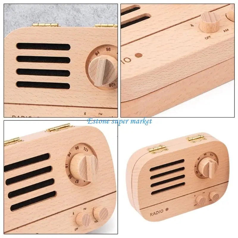 090B Infants Baby Teeth Storage Box Retro Radio Container Case for Child