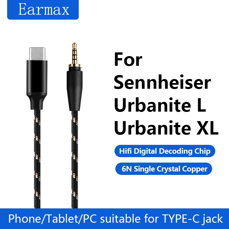 

For Sennheiser Urbanite Earphones Replaceable TYPE-C to Urbanite Upgrade Cable