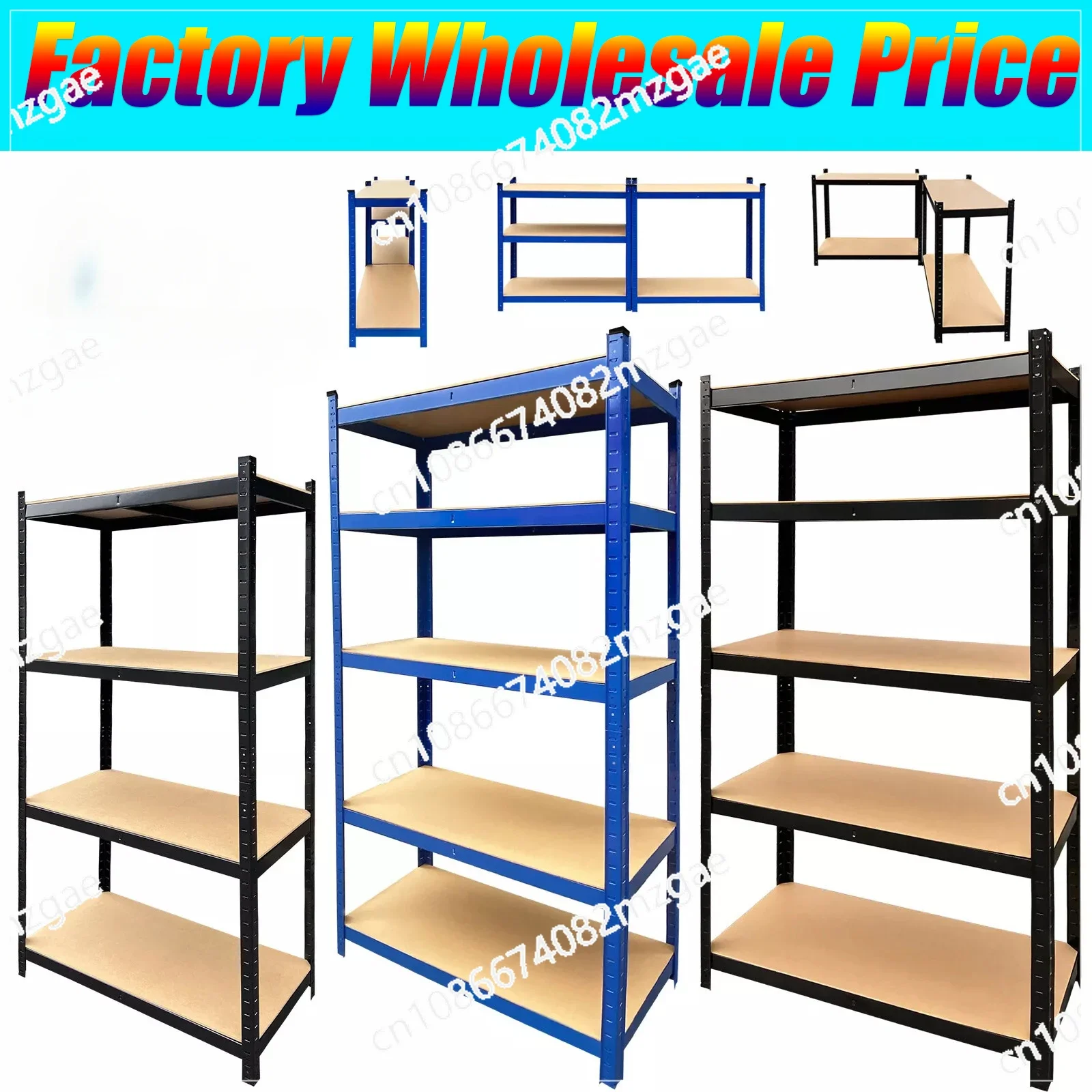 150-200CM Heavy Duty Garage Storage Racking Shelves Load 1929Lbs, Adjustable Metal Shelving for Home Storage Warehouse 4/5 Tier