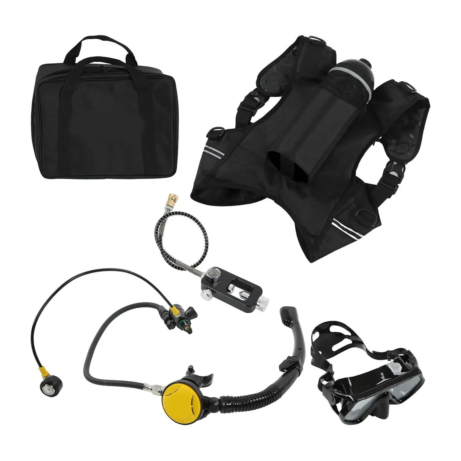 Mini Tank 2L Oxygen Cylinder Set with Diving Goggles - DCCMS-2000 Diving Equipment