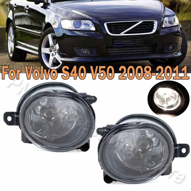 

Передний бампер автомобиля, противотуманная фара в сборе, противотуманная фара для Volvo S40 V50 2008 2009 2010 2011 30764930 30764931 с лампочкой
